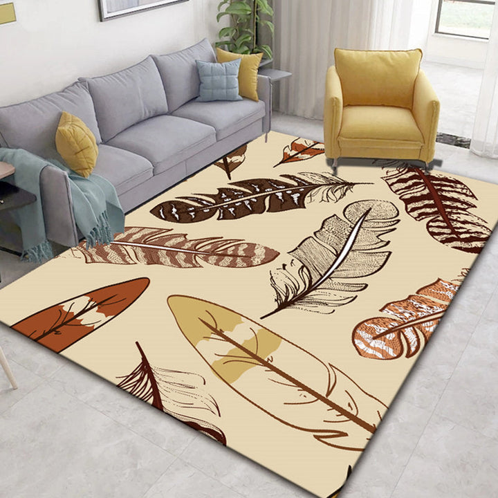 Glam Nordic Carpet Multicolored Plant Carpet Stain Resistant Washable Non-Slip Back Carpet for Living Room | Bowlift