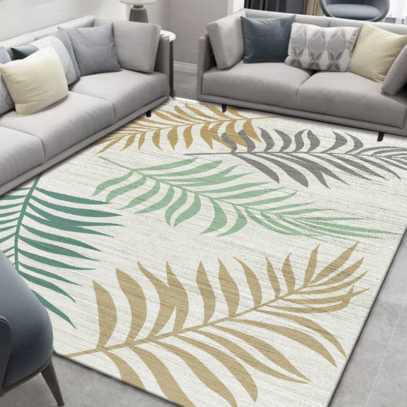 Glam Nordic Carpet Multicolored Plant Carpet Stain Resistant Washable Non-Slip Back Carpet for Living Room | Bowlift