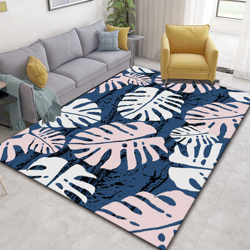Glam Nordic Carpet Multicolored Plant Carpet Stain Resistant Washable Non-Slip Back Carpet for Living Room | Bowlift