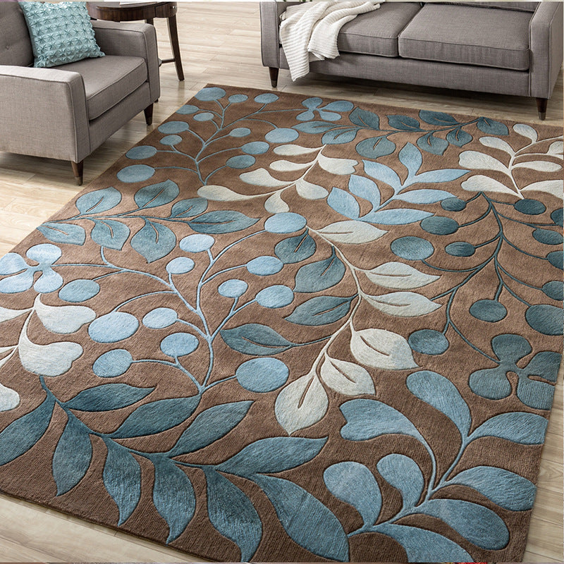 Multicolor Area Rug Contemporary Floral Rug Synthetic Stain Resistant Non-Slip Back Washable Rug | Bowlift