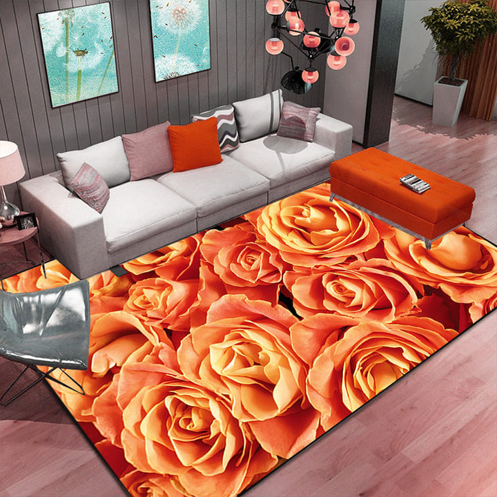 Multicolor Area Rug Contemporary Floral Rug Synthetic Stain Resistant Non-Slip Back Washable Rug | Bowlift