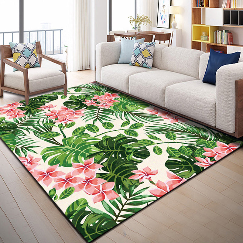 Indian Patterned Rug Multicolored Polyester Rug Machine Washable Pet Friendly Non-Slip Underlay Rug for Room | Bowlift