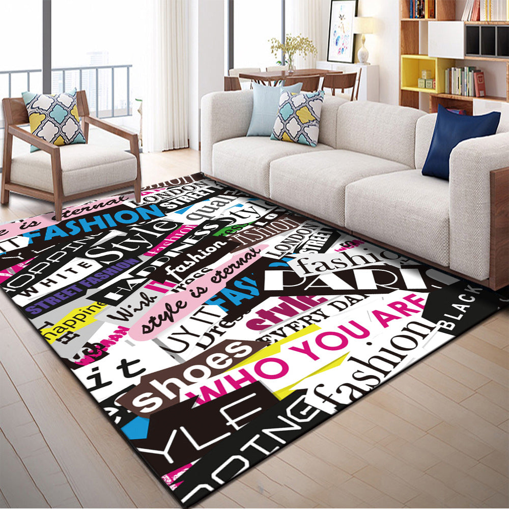 Indian Patterned Rug Multicolored Polyester Rug Machine Washable Pet Friendly Non-Slip Underlay Rug for Room | Bowlift