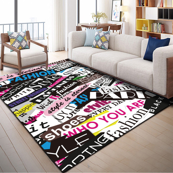 Indian Patterned Rug Multicolored Polyester Rug Machine Washable Pet Friendly Non-Slip Underlay Rug for Room | Bowlift