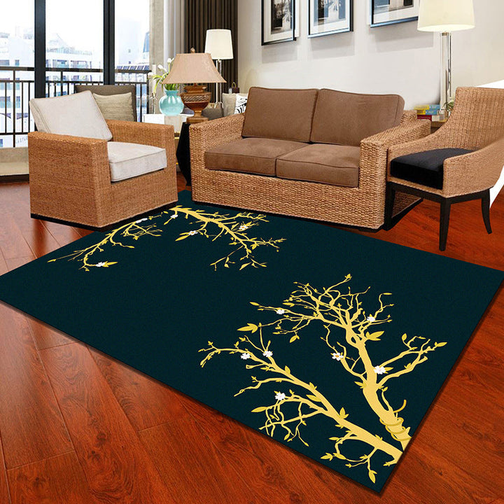 Multicolor Geometric Botanical Carpet Synthetic Modern Carpet Stain Resistant Non-Slip Washable Carpet for Home | Bowlift