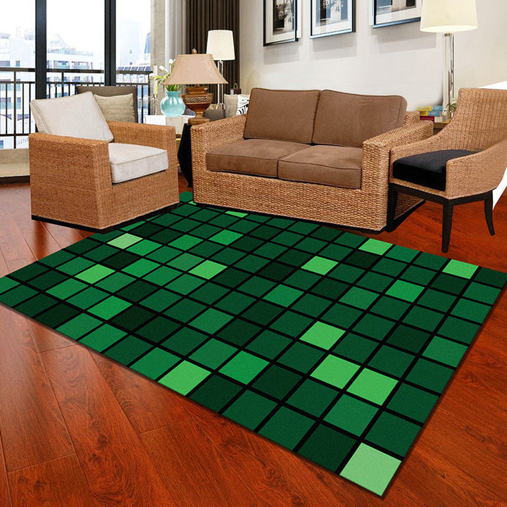 Multicolor Geometric Botanical Carpet Synthetic Modern Carpet Stain Resistant Non-Slip Washable Carpet for Home | Bowlift