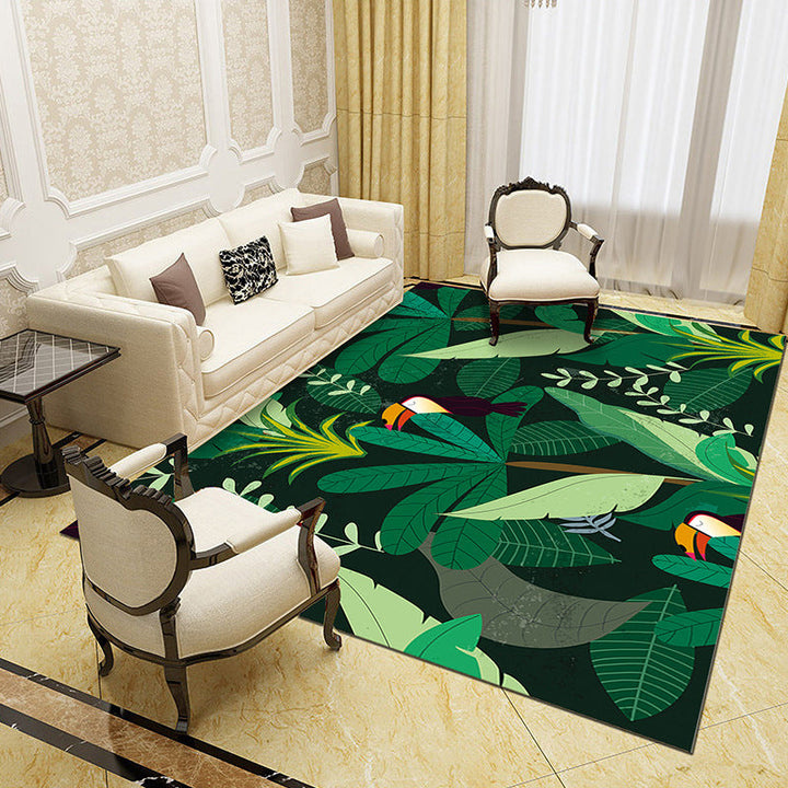 Unique abstract patterned rug Multicolored contemporary rug Polypropylene washable pet-friendly non-slip backing rug for the living room | Bowlift