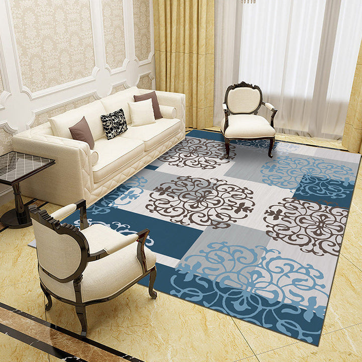Unique abstract patterned rug Multicolored contemporary rug Polypropylene washable pet-friendly non-slip backing rug for the living room | Bowlift