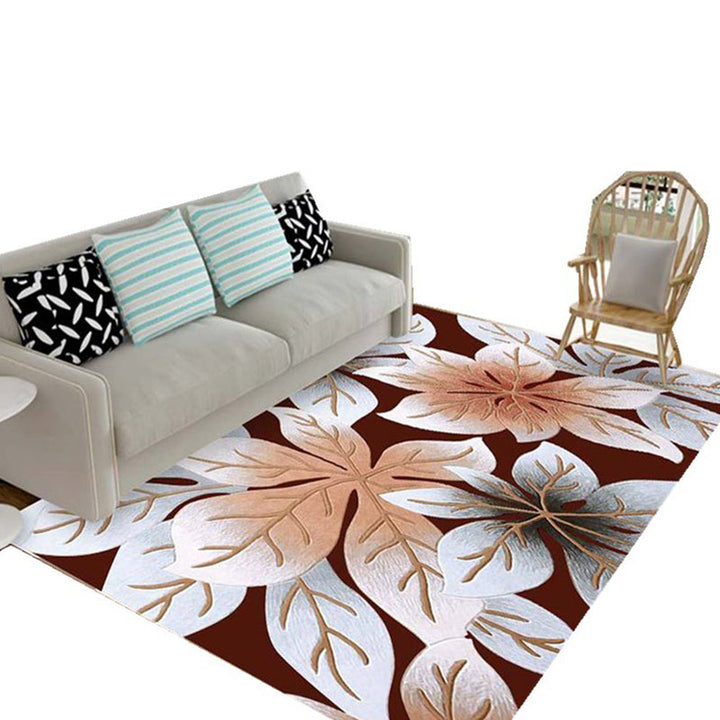 Nordic Living Room Rug Multicolored Patterned Rug Polyester Stain Resistant Washable Non-slip Rug | Bowlift