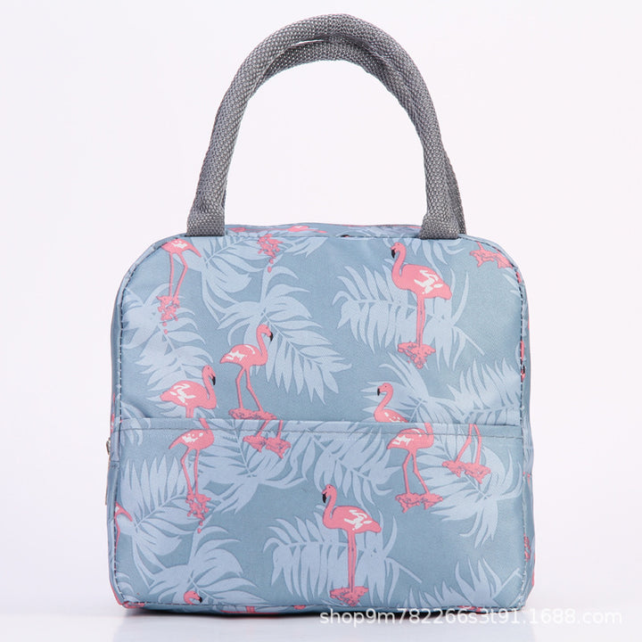 Insulated Flamingo Pattern Lunch Bag Bowlift
