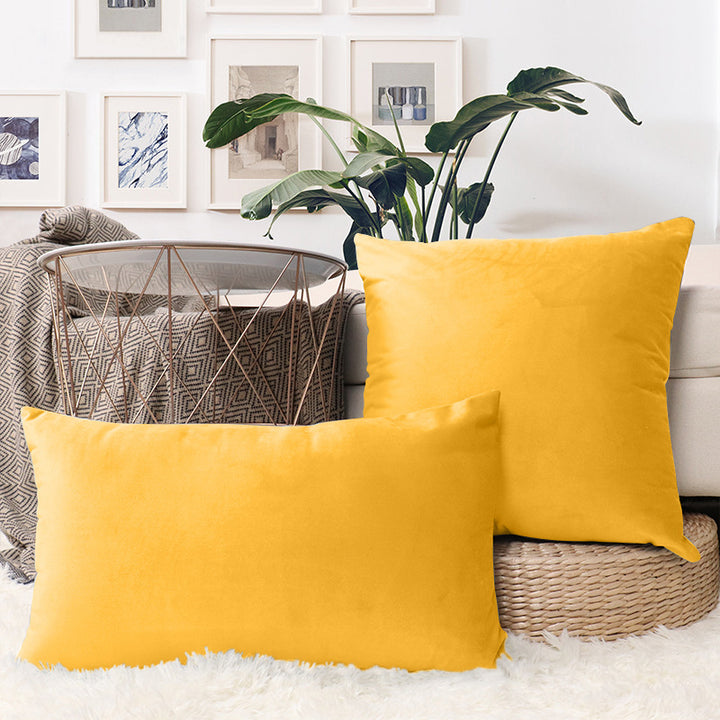 Luxury Velvet Square Throw Pillow with Hidden Zipper