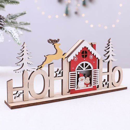 Wooden Holiday Village Sign Decor