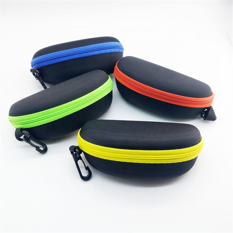 Protective EVA Hard-Shell Sunglasses Case with Zipper and Carabiner Clip Bowlift