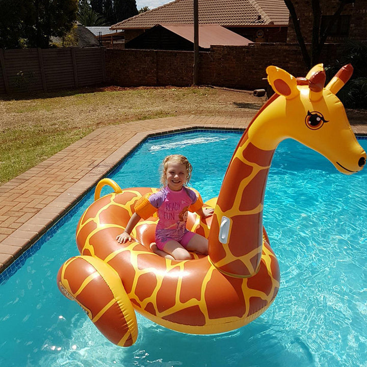 Unisex Inflatable Giraffe Pool Float Bowlift