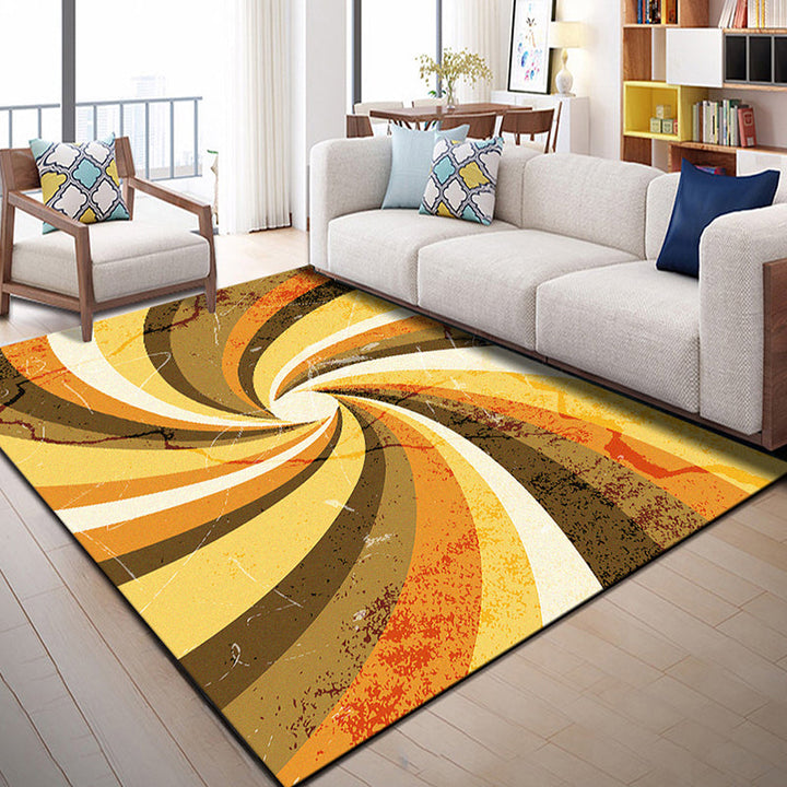 BowLift | Multi Color Geometric Graphic Rug Polypropylene Novelty Rug Machine Washable Non-Slip Stain Resistant Rug for Large Room