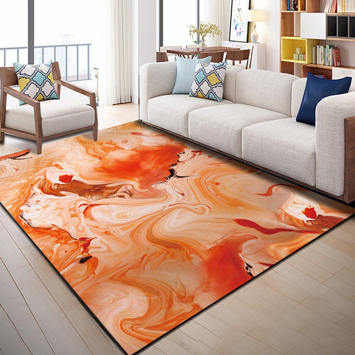 BowLift | Multi Color Geometric Graphic Rug Polypropylene Novelty Rug Machine Washable Non-Slip Stain Resistant Rug for Large Room