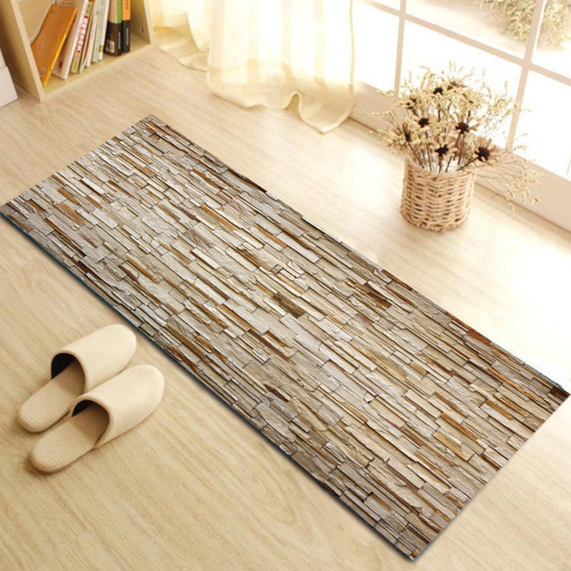 BowLift | Contemporary Patterned Runner Multi-Colored Synthetic Carpet Machine Washable Non-Slip Stain Resistant Carpet for Door