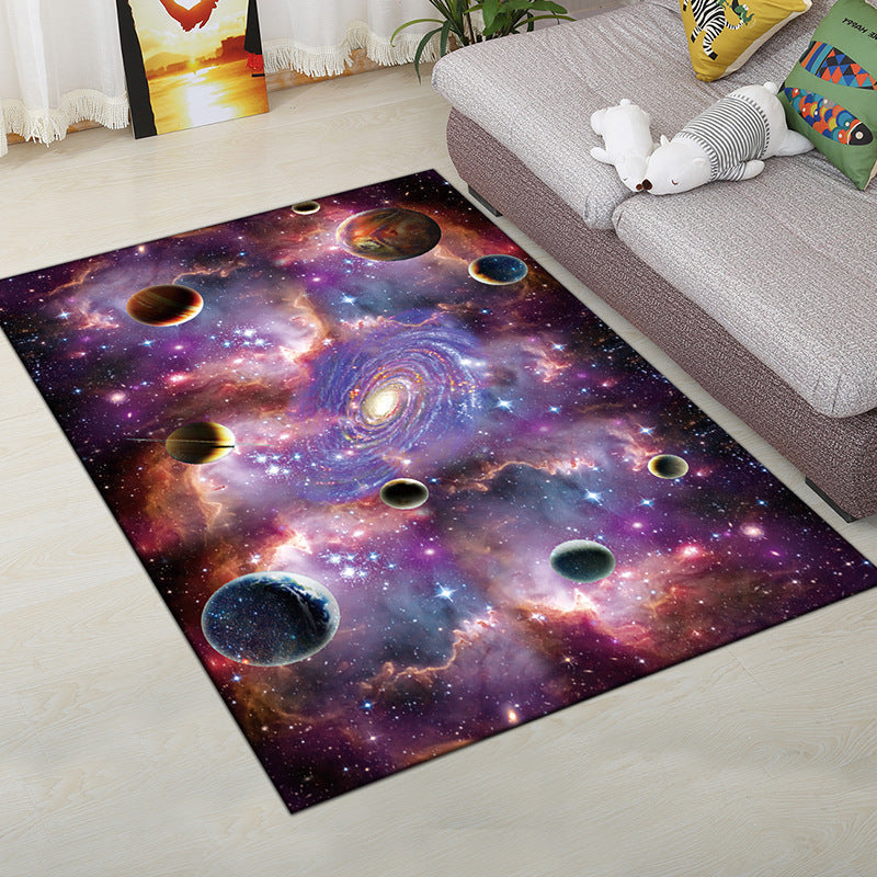 BowLift | Multi-Color Modern Rug Polyester Digital Graphic Living Room Rug Non-Slip Back Pet-Friendly Washable Rug for Guest Room