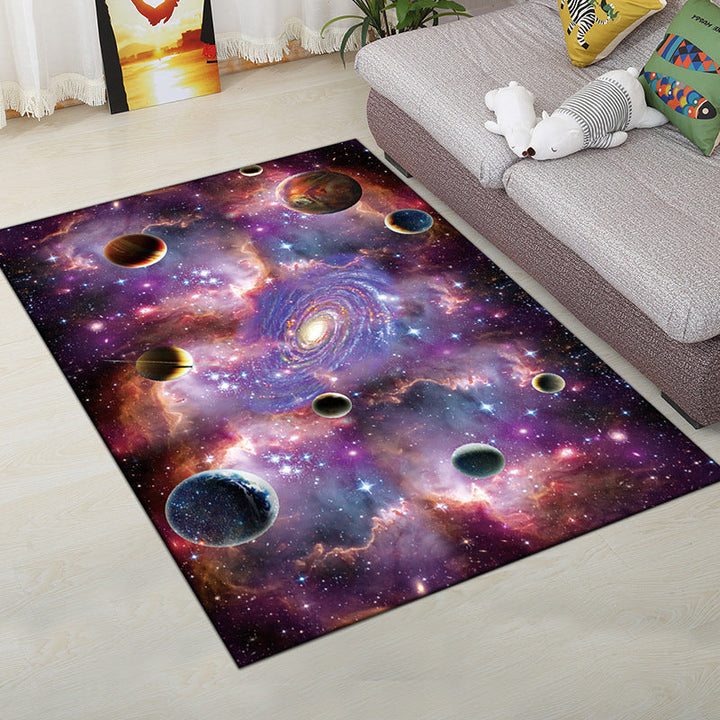 BowLift | Multi-Color Modern Rug Polyester Digital Graphic Living Room Rug Non-Slip Back Pet-Friendly Washable Rug for Guest Room