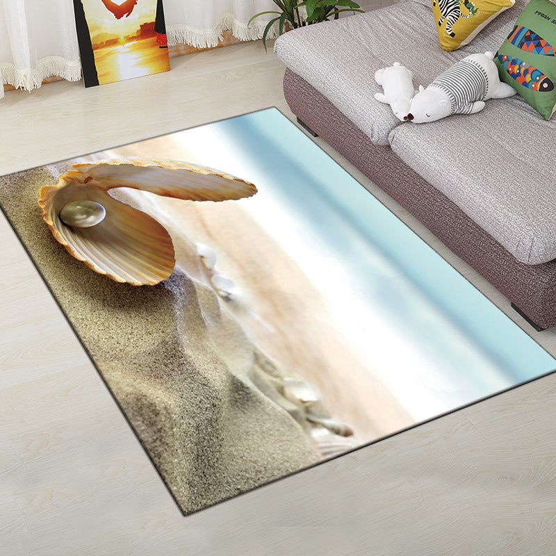 BowLift | Multi-Color Modern Rug Polyester Digital Graphic Living Room Rug Non-Slip Back Pet-Friendly Washable Rug for Guest Room