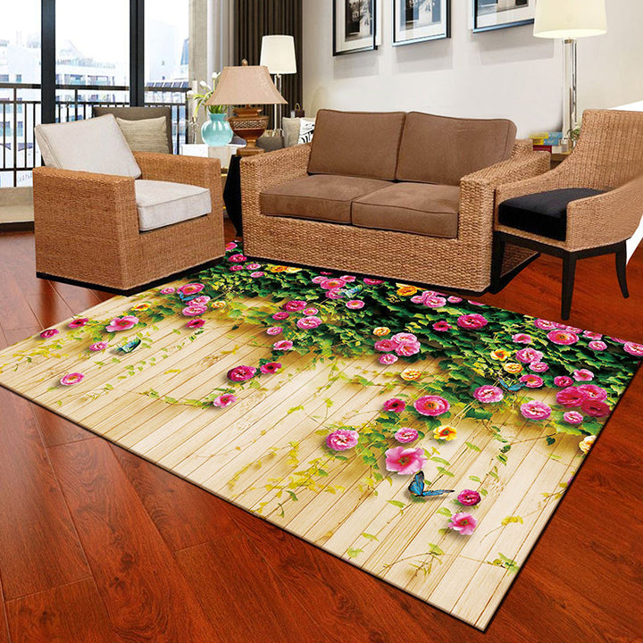 BowLift | Multi-Color Modern Rug Polyester Digital Graphic Living Room Rug Non-Slip Back Pet-Friendly Washable Rug for Guest Room