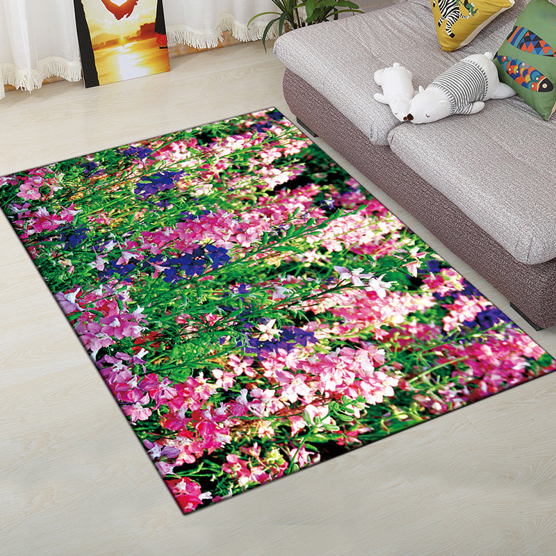 BowLift | Multi-Color Modern Rug Polyester Digital Graphic Living Room Rug Non-Slip Back Pet-Friendly Washable Rug for Guest Room