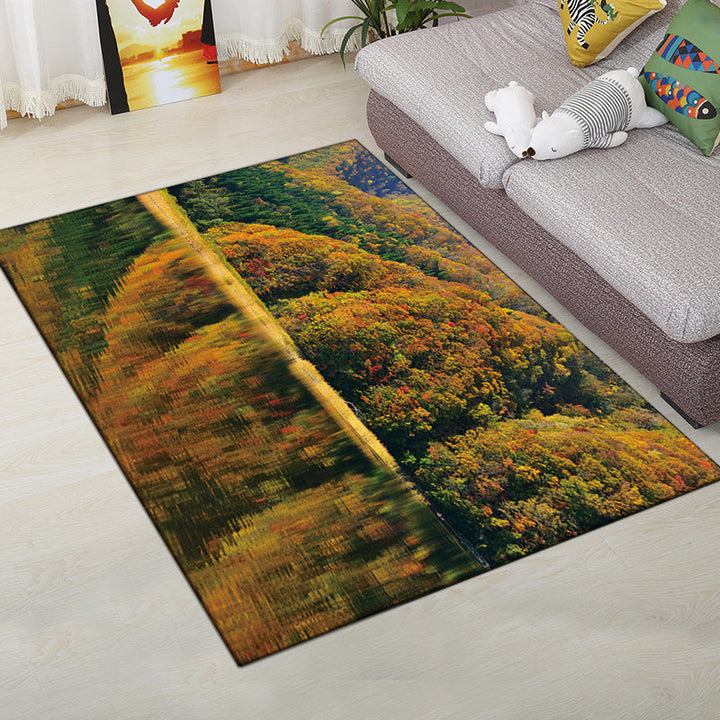 BowLift | Multi-Color Modern Rug Polyester Digital Graphic Living Room Rug Non-Slip Back Pet-Friendly Washable Rug for Guest Room