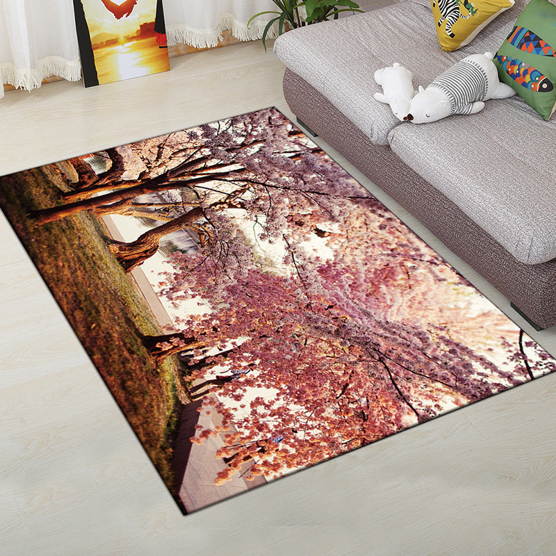 BowLift | Multi-Color Modern Rug Polyester Digital Graphic Living Room Rug Non-Slip Back Pet-Friendly Washable Rug for Guest Room