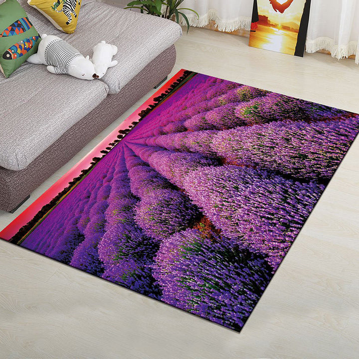 BowLift | Multi-Color Modern Rug Polyester Digital Graphic Living Room Rug Non-Slip Back Pet-Friendly Washable Rug for Guest Room