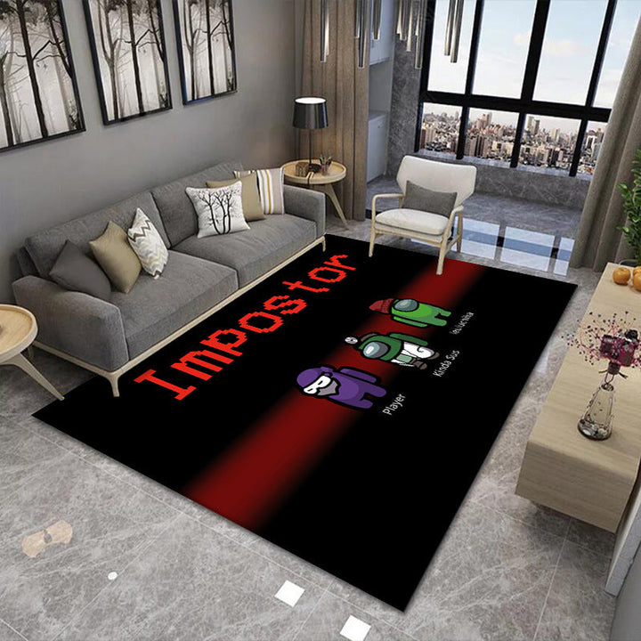 BowLift | Modern Brain Deception 3D Carpet Black Synthetic Area Rug Machine Washable Stain Resistant Non-Slip Rug for Living Room