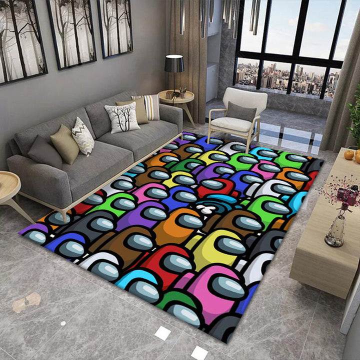 BowLift | Modern Brain Deception 3D Carpet Black Synthetic Area Rug Machine Washable Stain Resistant Non-Slip Rug for Living Room