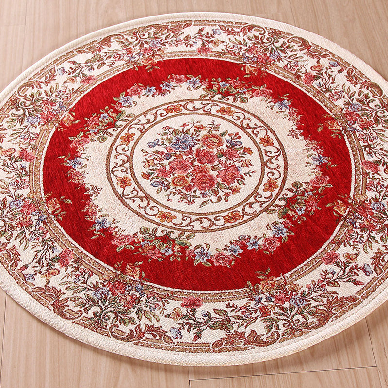 BowLift | Nostalgia Multicolored Peony Rug Polypropylene Antique Rug Pet Friendly Non-Slip Back Stain Resistant Rug for Large Rooms
