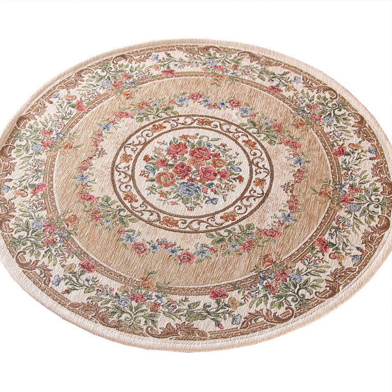 BowLift | Nostalgia Multicolored Peony Rug Polypropylene Antique Rug Pet Friendly Non-Slip Back Stain Resistant Rug for Large Rooms