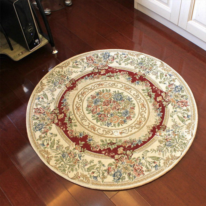 BowLift | Victorian style Jacquard carpet Multicolored cotton rug pet-friendly non-slip back rug for dining room