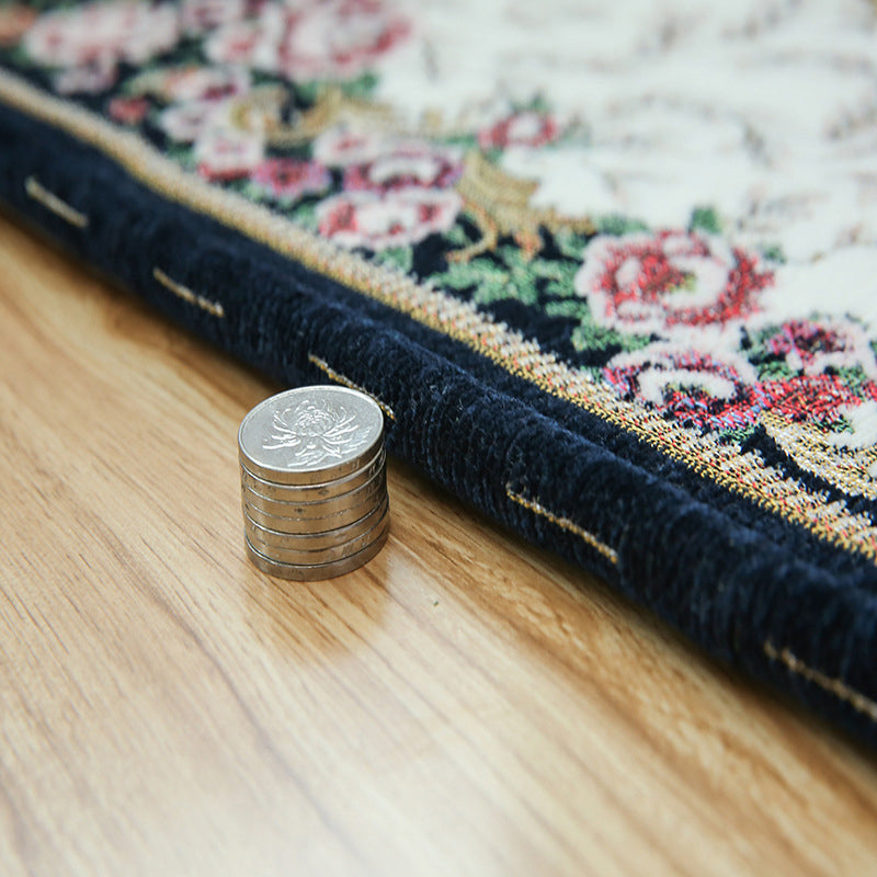 BowLift | Farm Peony Indoor Rug Multicolor Synthetic Rug Machine Washable Stain Resistant Non-Slip Rug for the Workspace