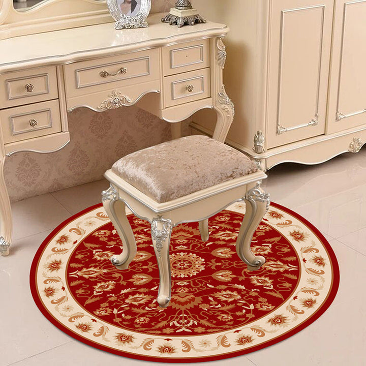 BowLift | Victorian Bedroom Carpet Multicolored Peony Carpet Polyester Stain Resistant Washable Non-Slip Carpet