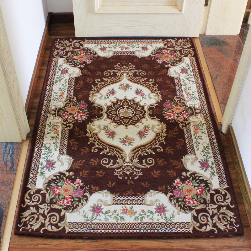 BowLift | Classic Jacquard Carpet Multicolored Retro Carpet Polypropylene Stain Resistant Non-Slip Backing Washable Carpet for the Door