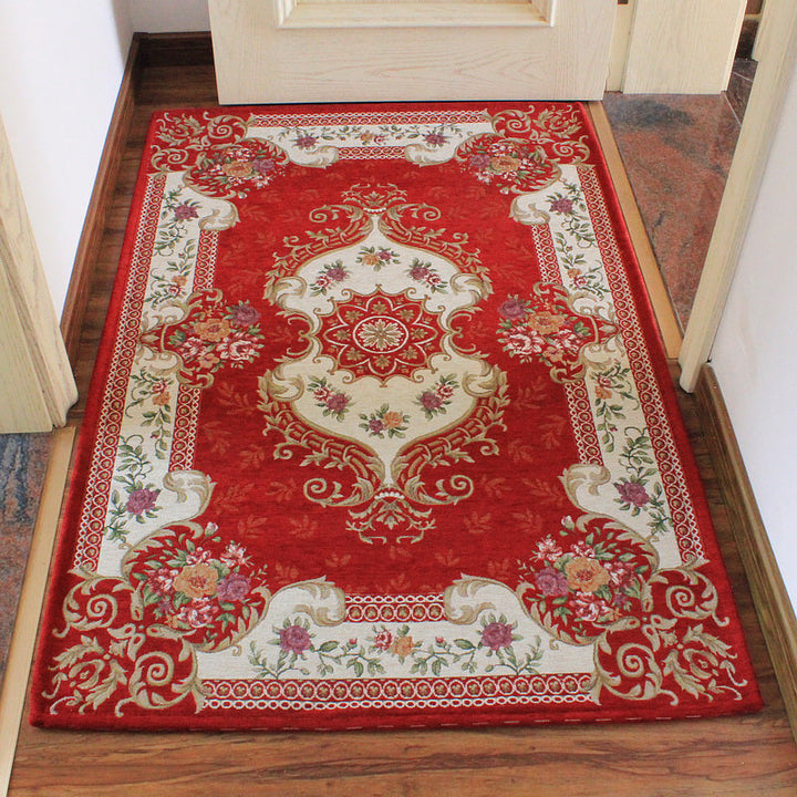 BowLift | Classic Jacquard Carpet Multicolored Retro Carpet Polypropylene Stain Resistant Non-Slip Backing Washable Carpet for the Door