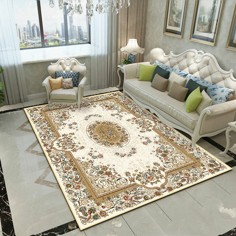 BowLift | Splendor Traditional Carpet Multicolor Floral Carpet Non-slip Washable Stain Resistant Carpet for Living Room