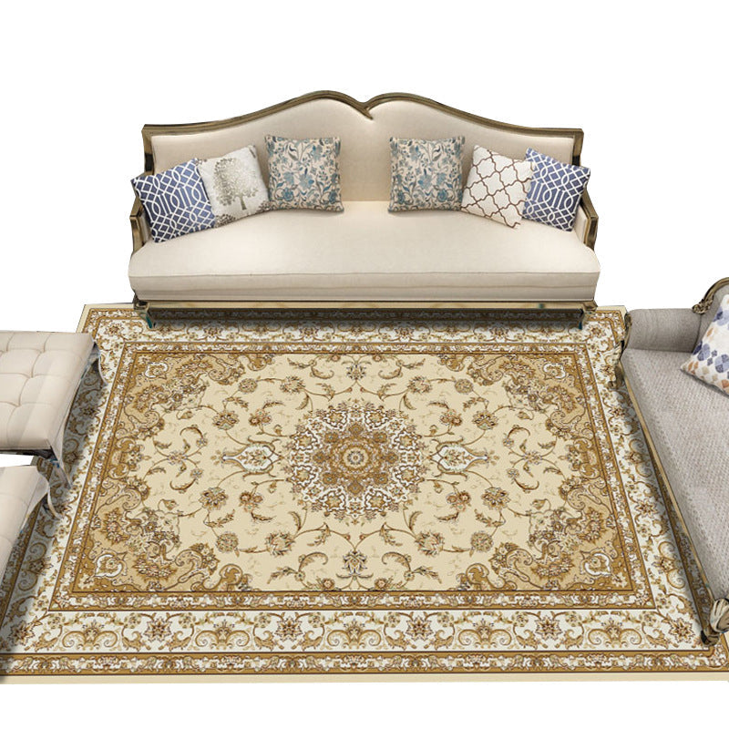 BowLift | Beautiful multicolored jacquard rug polypropylene traditional rug stain-resistant washable non-slip backing rug for room