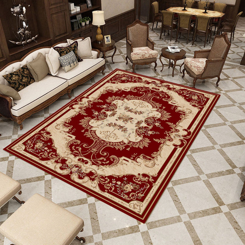 BowLift | Beautiful multicolored jacquard rug polypropylene traditional rug stain-resistant washable non-slip backing rug for room
