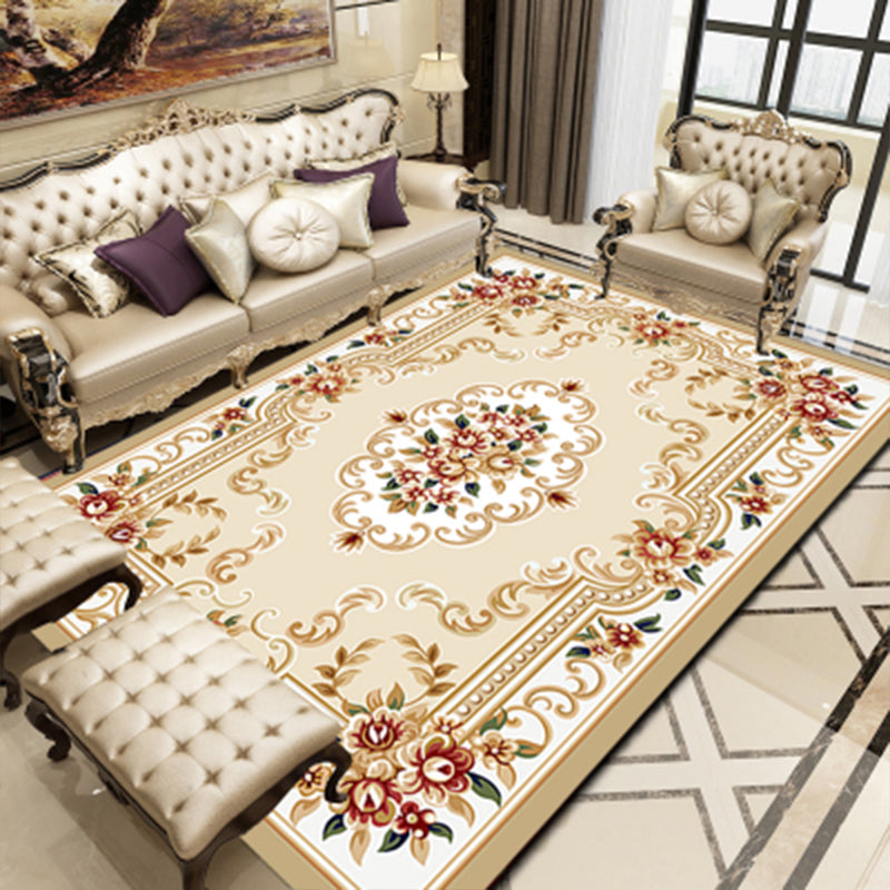 BowLift | Empire Floral Area Rug Multicolor Victorian Carpet Synthetic Stain Resistant Non-Slip Backing Pet Friendly Rug for Lounge