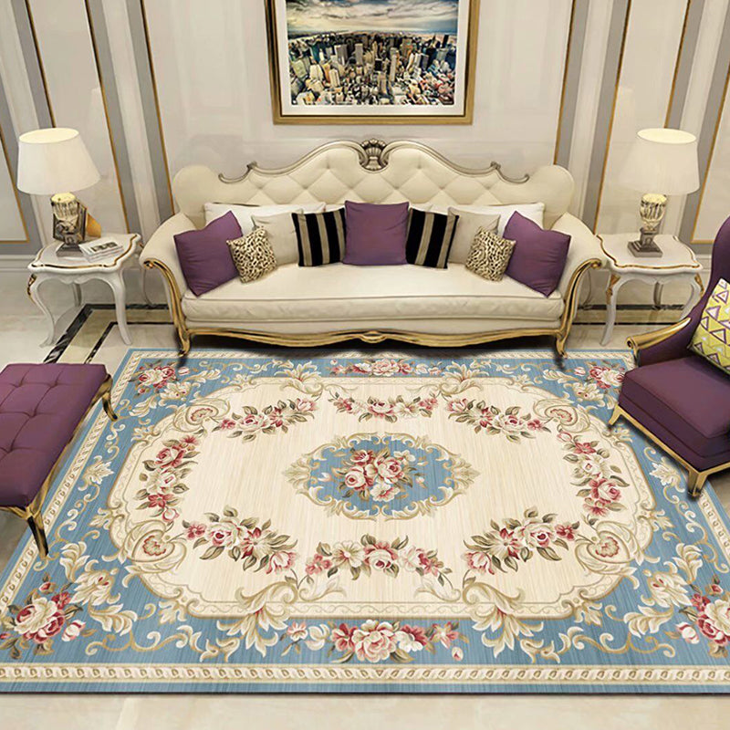 BowLift | Empire Floral Area Rug Multicolor Victorian Carpet Synthetic Stain Resistant Non-Slip Backing Pet Friendly Rug for Lounge