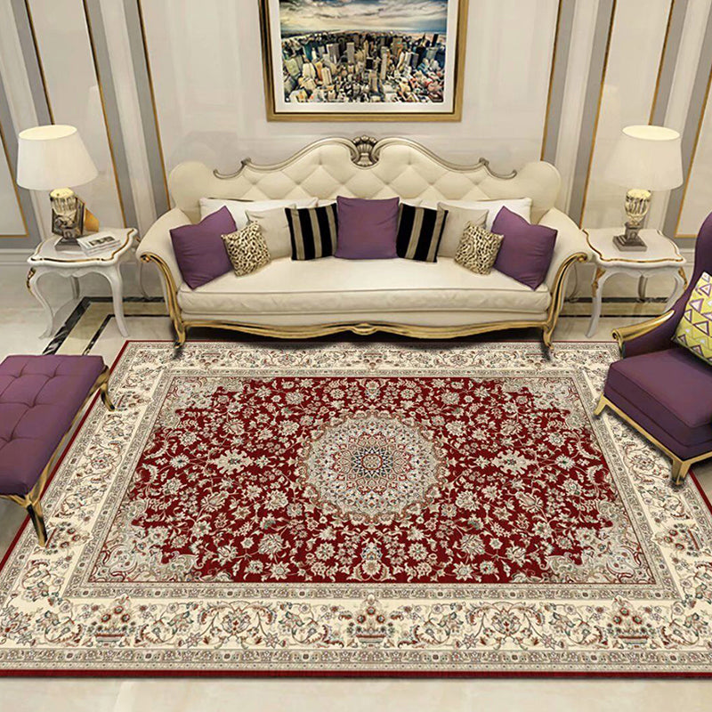 BowLift | Antique Multicolor Glam Carpet Polyester Floral Pattern Carpet Pet Friendly Stain Resistant Non-Slip Carpet for Home