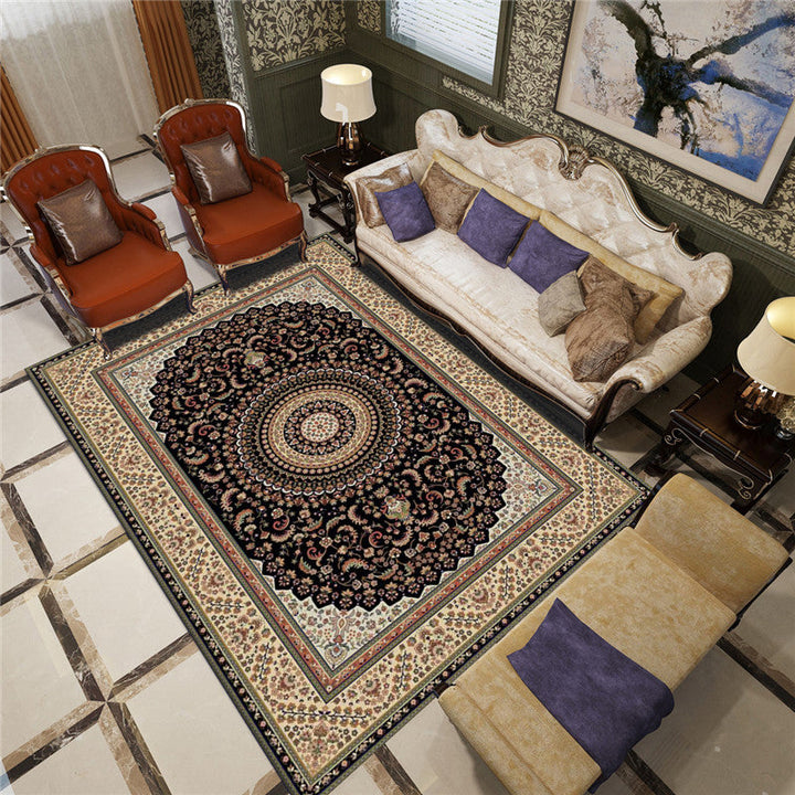 BowLift | Antique Multicolor Glam Carpet Polyester Floral Pattern Carpet Pet Friendly Stain Resistant Non-Slip Carpet for Home