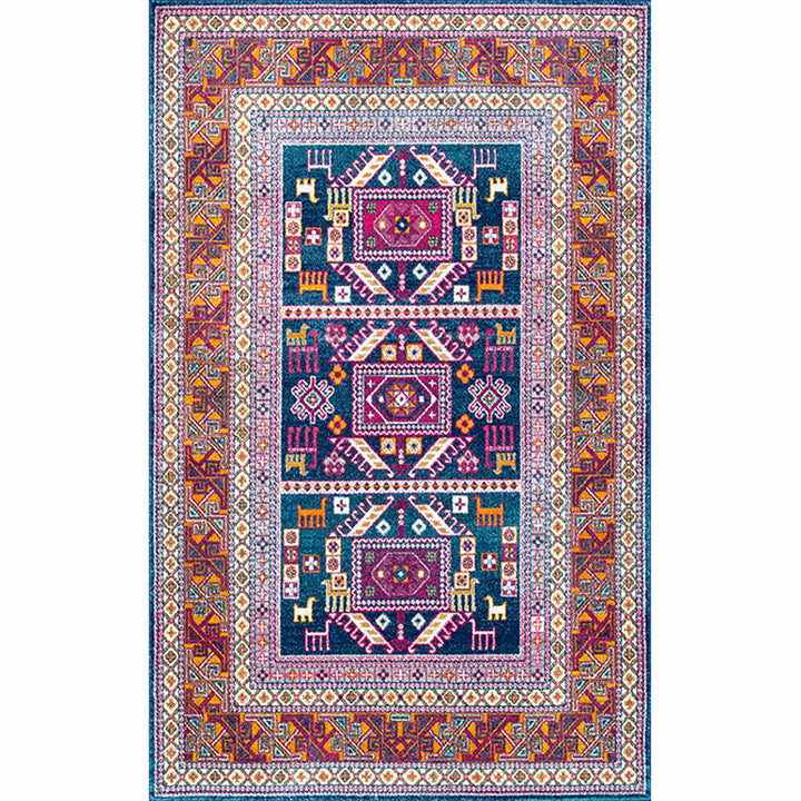 BowLift | Moroccan living room carpet More colors Printed carpet Cotton Non-slip Machine washable Pet-friendly carpet