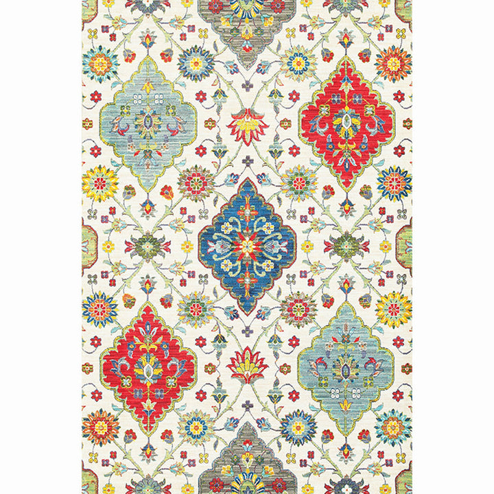 BowLift | Moroccan living room carpet More colors Printed carpet Cotton Non-slip Machine washable Pet-friendly carpet