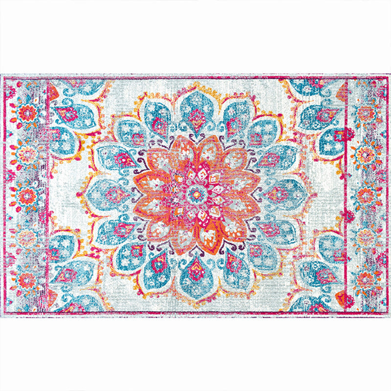 BowLift | Moroccan living room carpet More colors Printed carpet Cotton Non-slip Machine washable Pet-friendly carpet