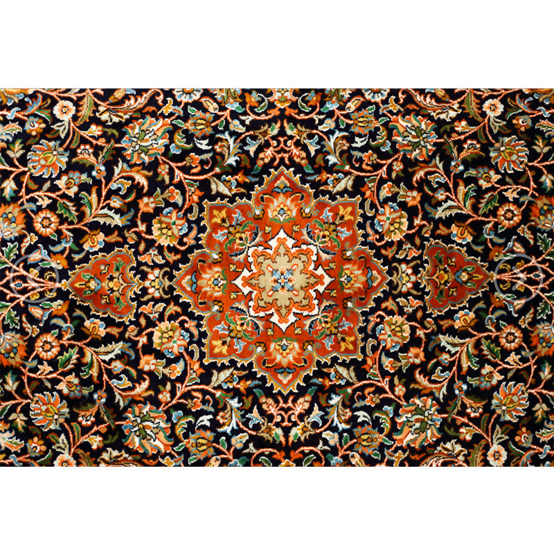 BowLift | Exotic antique carpet multicolored geometric print rug non-slip back pet-friendly machine washable rug for large room