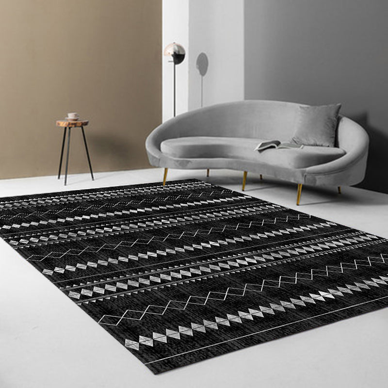 BowLift | Exotic antique carpet multicolored geometric print rug non-slip back pet-friendly machine washable rug for large room